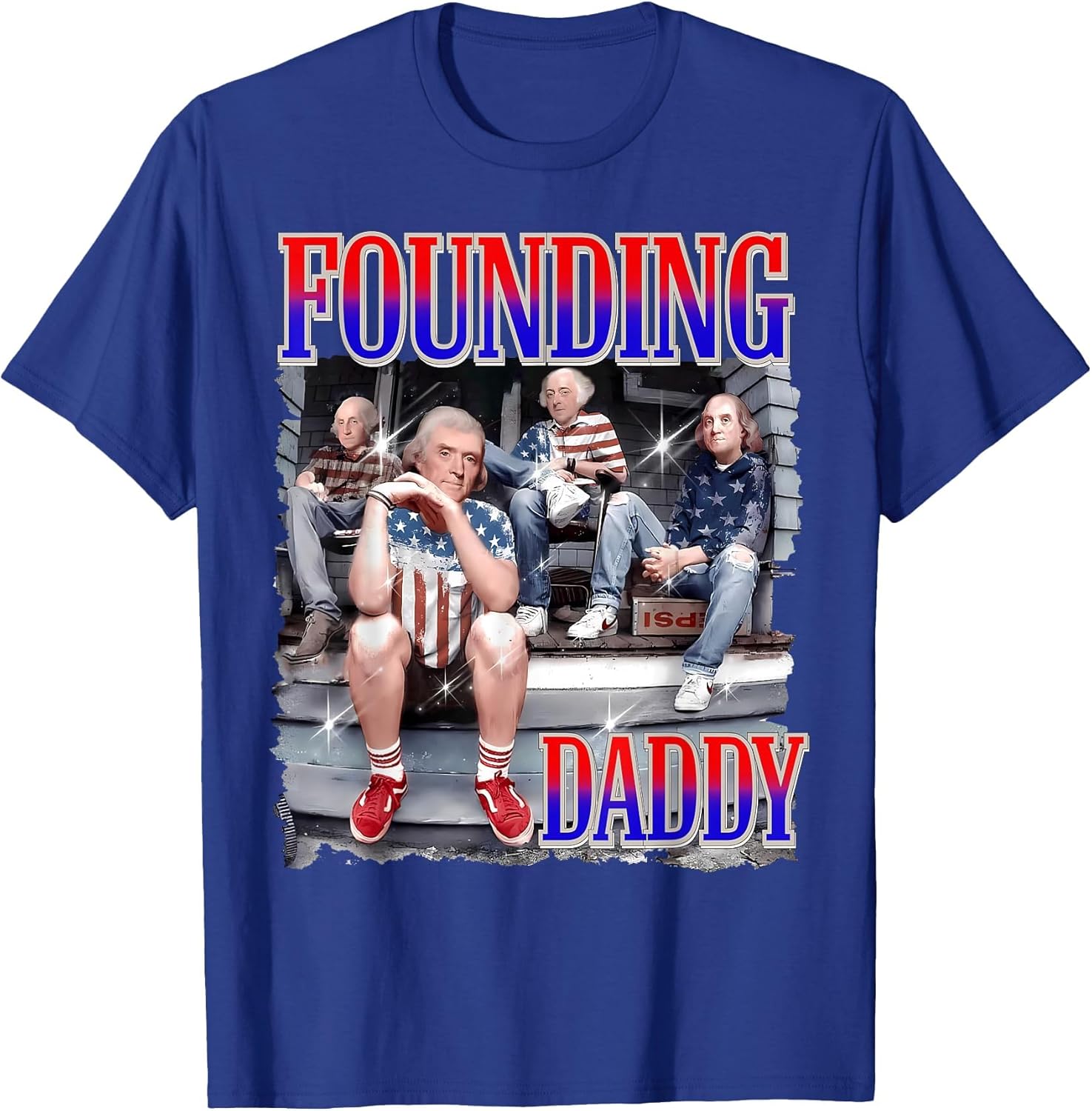 4th of July Shirt Founding Daddy George Washington 1776