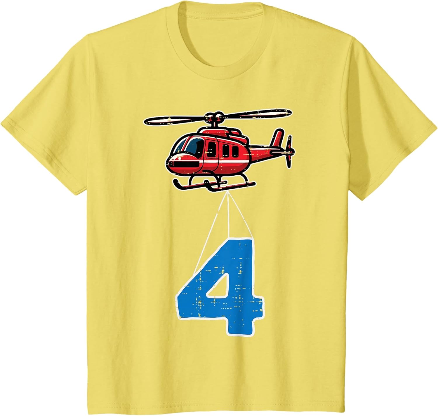Kids 4th Birthday Helicopter 4 Four Year Old Bday Party Boys Kids