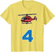 Kids 4th Birthday Helicopter 4 Four Year Old Bday Party Boys Kids