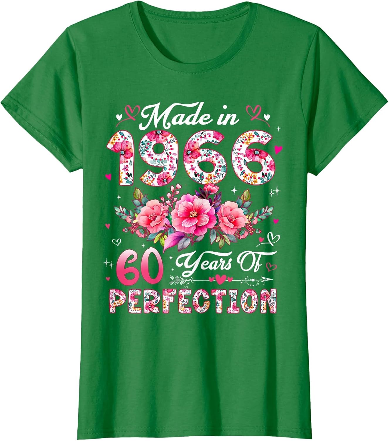 60 Year Old Made in 1966 Floral 60th Birthday Women