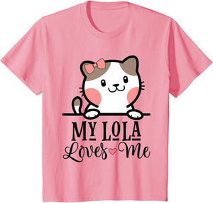 Kids My Lola Loves Me Grandkids Kitty