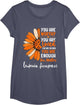 Motivational Leukemia Awareness Sunflower Ribbon Orange