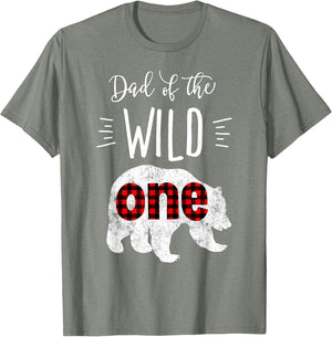 Dad of The Wild One Shirt Bear Lumberjack 1st Birthday