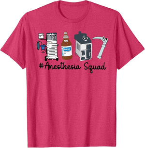 Funny Anesthesia Tech, Anesthesia Squad Goals CRNA Anesthesi , Men, Red Heather, XX-Large