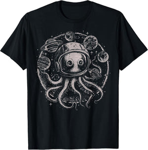 Funny Astronaut Octopus Outer Space UFO Alien Cosmic Horror