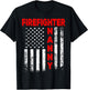 Firefighter Nanny Flag Mother's Day Women Vintage Xmas