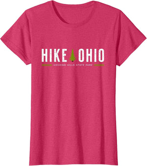 Ohio Hocking Hills State Park Hike Tree Retro Graphic