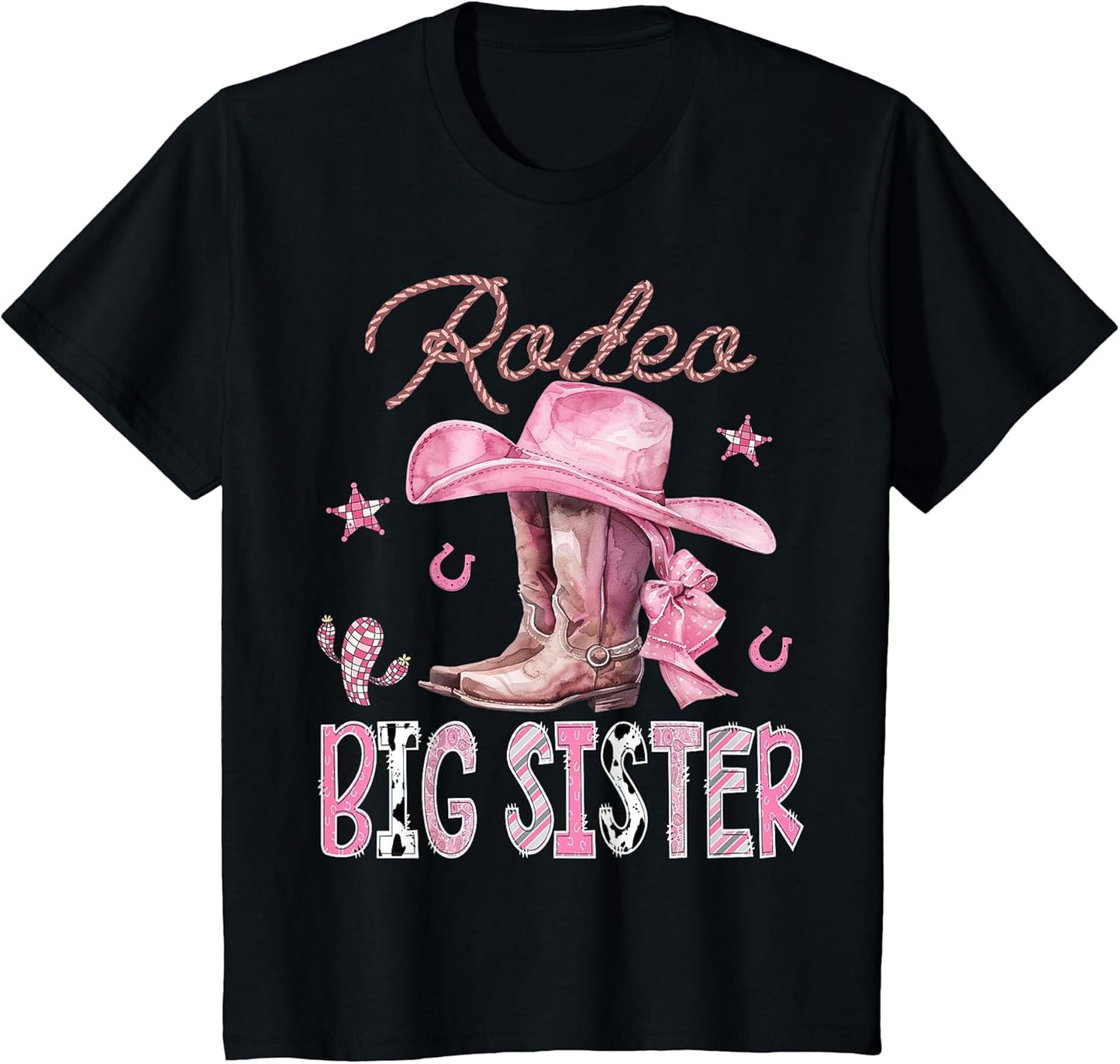 Rodeo Big Sister Pink Boots Coquette Cowgirl Birthday Party