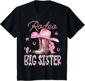 Rodeo Big Sister Pink Boots Coquette Cowgirl Birthday Party