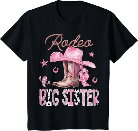Rodeo Big Sister Pink Boots Coquette Cowgirl Birthday Party