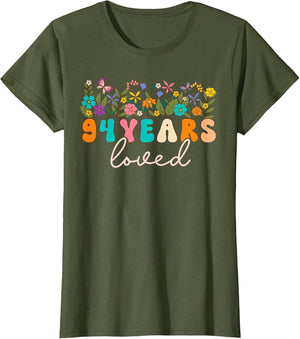 94 Years Loved Men Women 94 Years Old Groovy 94th Birthday