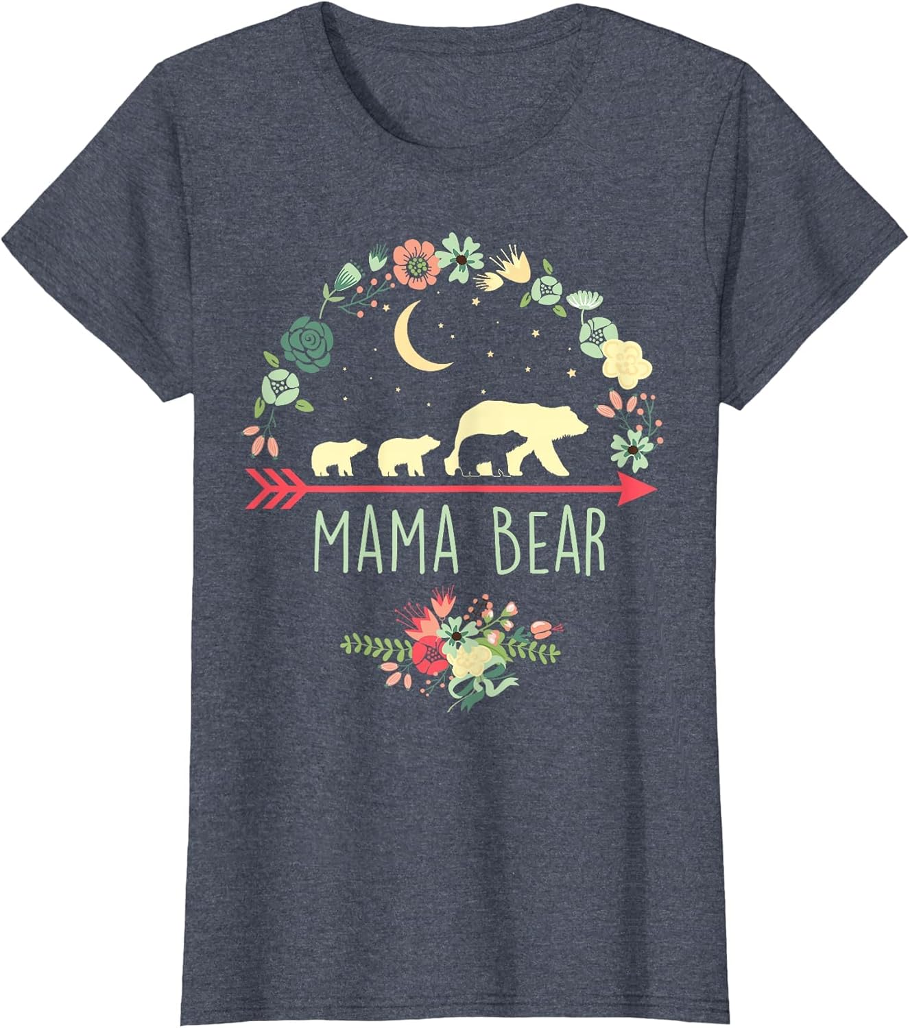 Mama Bear with 3 Cubs Shirt Floral Mother's Day