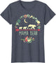 Mama Bear with 3 Cubs Shirt Floral Mother's Day