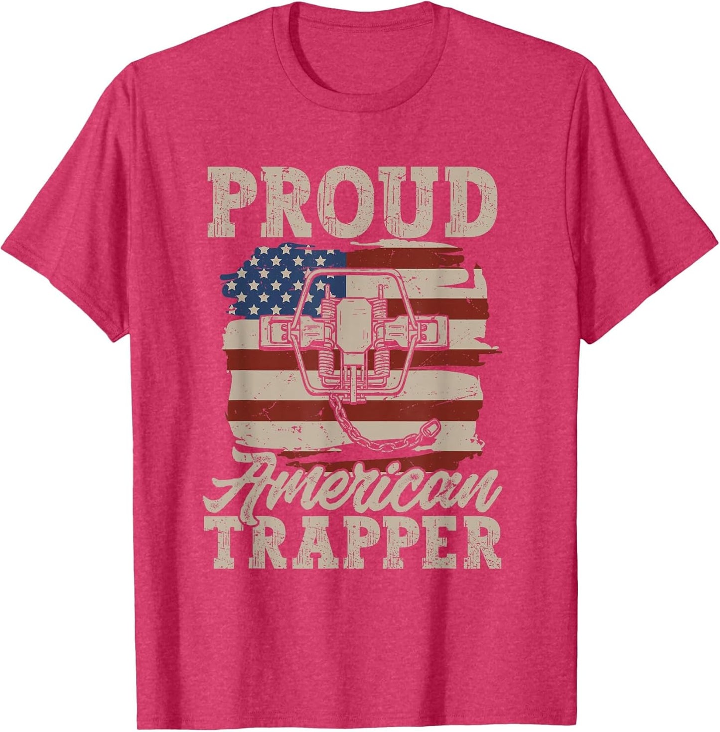 Trapping Trap Hunting American Flag Proud American Trapper
