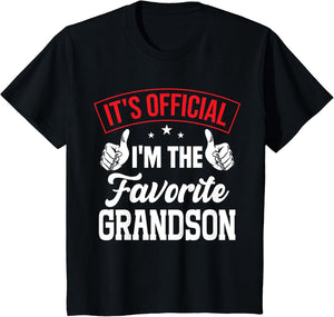 It's Official I'm The Favorite Grandson Funny Vintage