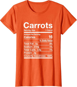 Carrots Costume Carrot Shirt Nutrition Facts