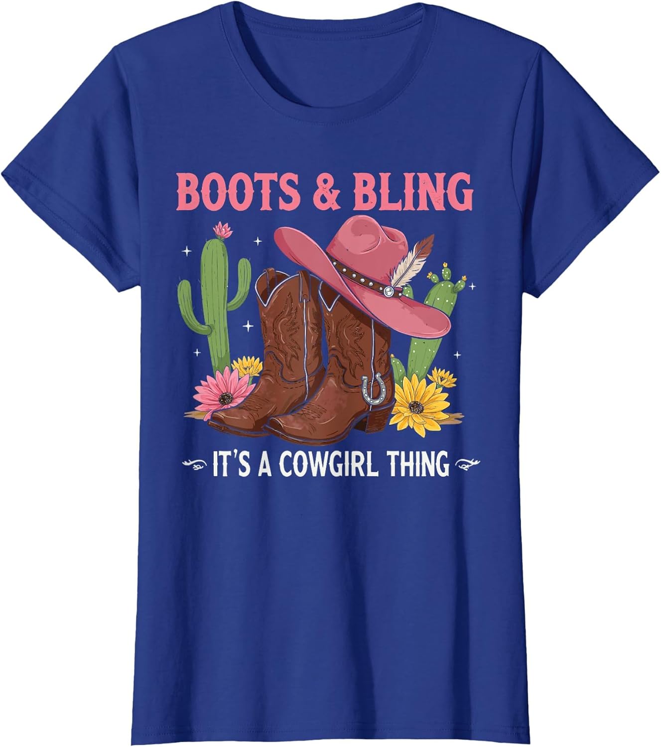 Howdy Country Rodeo Girl Western Boots & Bling its a Cowgirl