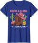 Howdy Country Rodeo Girl Western Boots & Bling its a Cowgirl