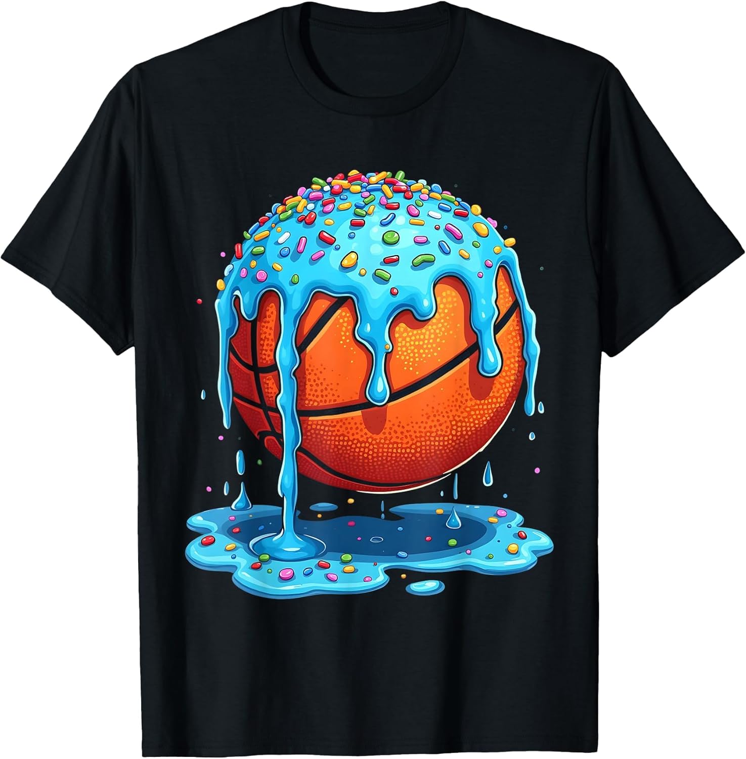 Basketball Drip Boys Girls Ice Cream Drip Sprinkles Summer