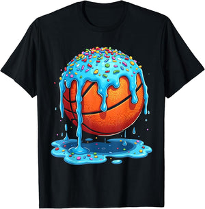 Basketball Drip Boys Girls Ice Cream Drip Sprinkles Summer