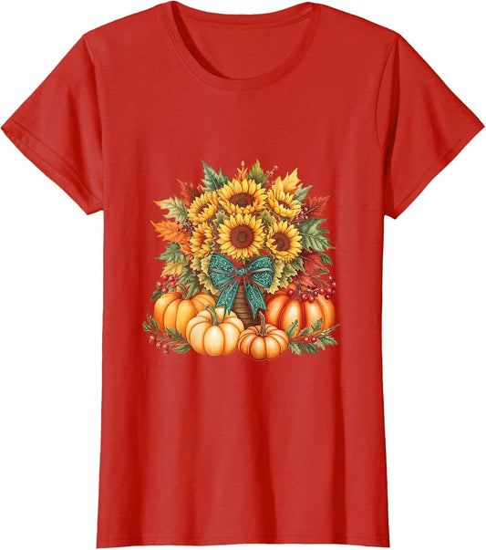 Sunflower Pumpkin Fall Harvest Autumn Nature