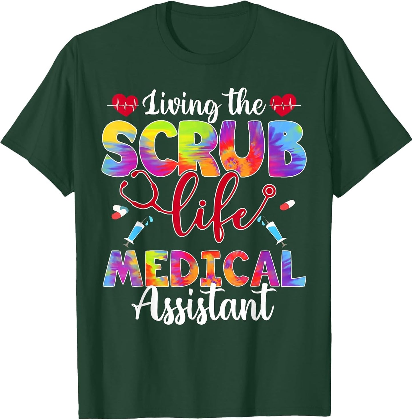 Living The Scrub Life Tie Dye Hippie Medical Assistant