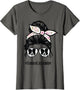 Border Collie mom Messy bun Hair Glasses