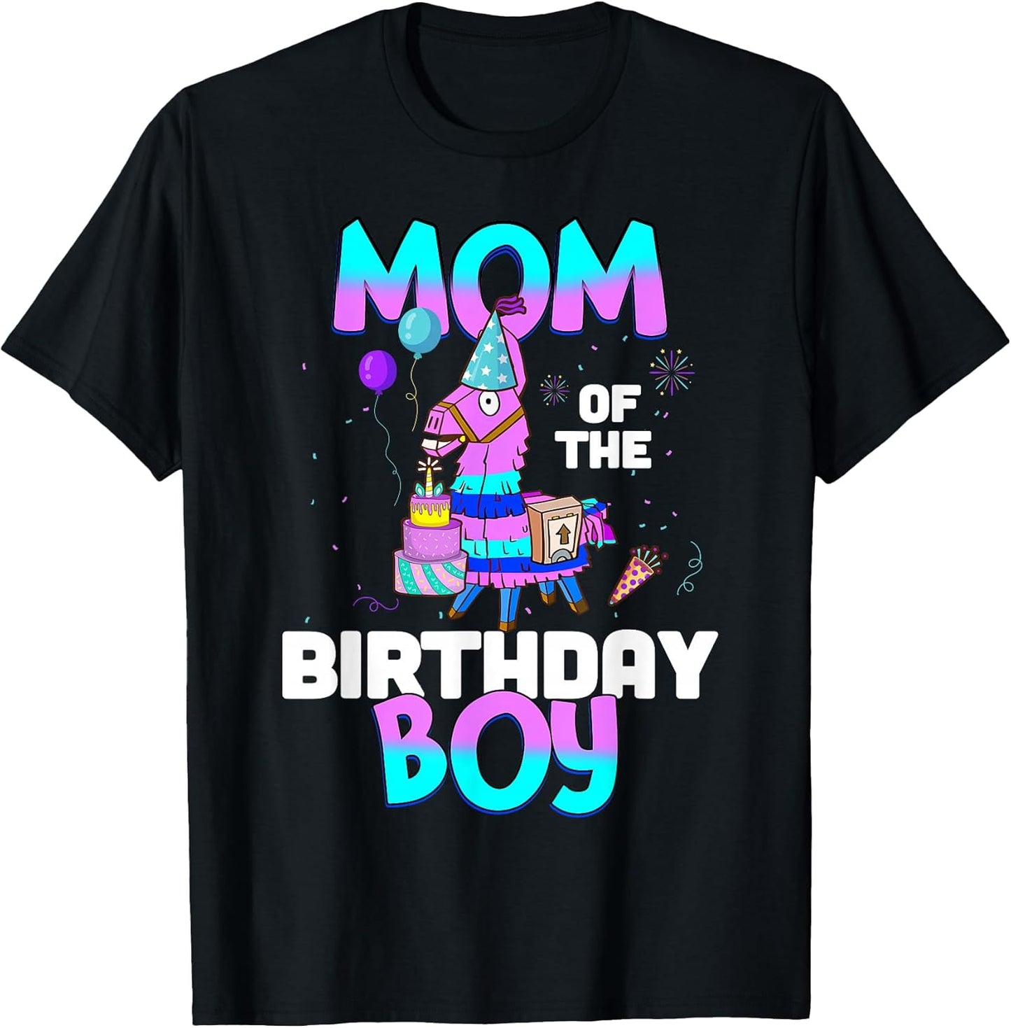 Llama Mom Shirt - Birthday Boy’s Cute Matching Party Outfit
