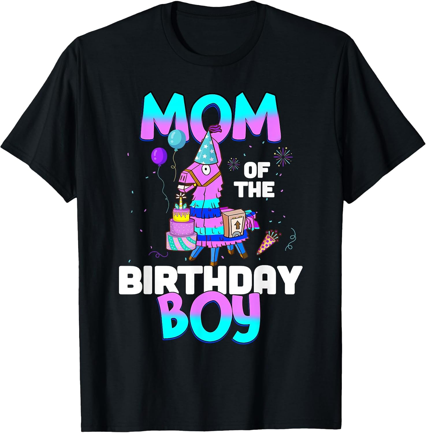 Llama Mom Shirt - Birthday Boy’s Cute Matching Party Outfit