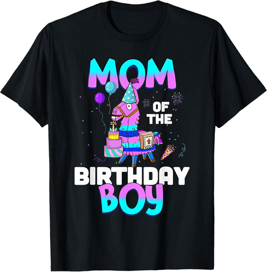 Llama Mom Shirt - Birthday Boy’s Cute Matching Party Outfit