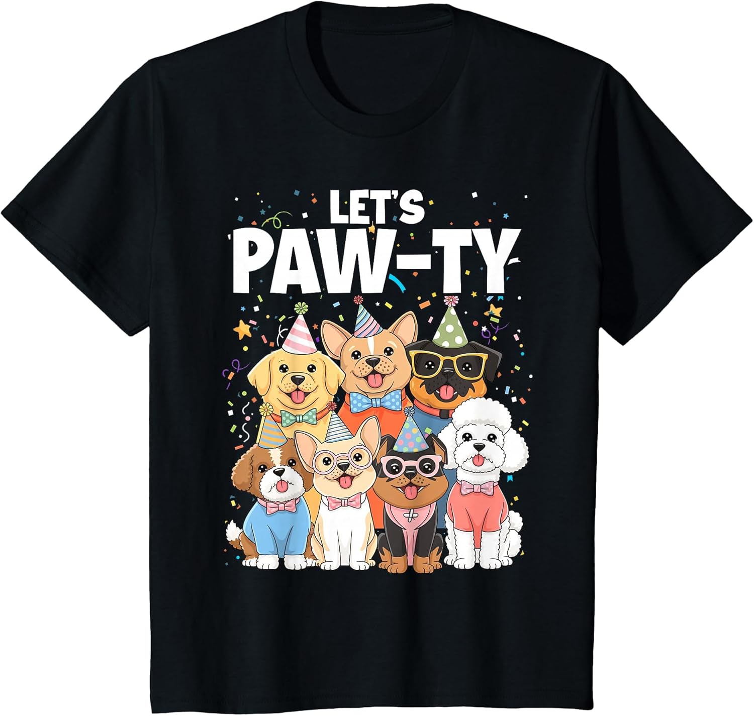 Dog Mom Birthday Dog Bday Boy Girl Let's Pawty Birthday