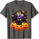 Retro Black Cat Halloween Pumpkin Costume Men Kids