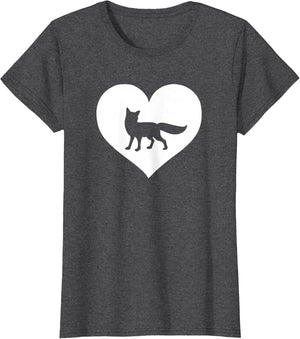 A Cute Purple or Pink Fox , Women, Dark Heather Grey, Small
