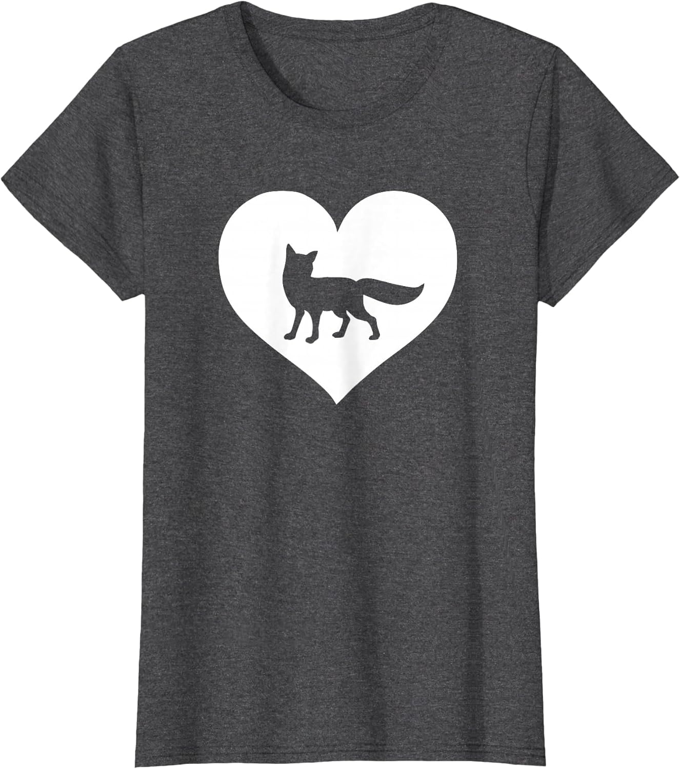 A Cute Purple or Pink Fox , Women, Dark Heather Grey, X-Small