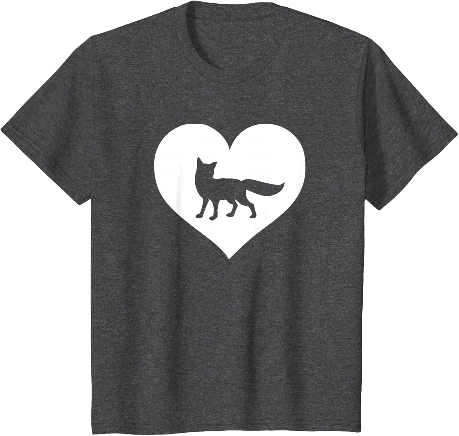 A Cute Purple or Pink Fox , Youth, Dark Heather Grey, X-Small