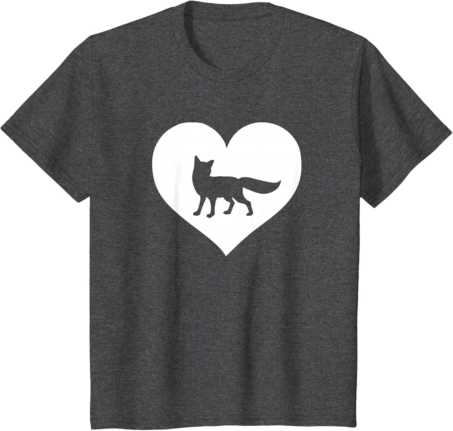 A Cute Purple or Pink Fox , Youth, Dark Heather Grey, Large