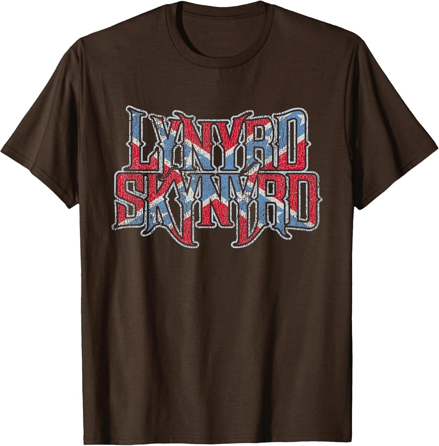 Lynyrd Skynyrd Vintage Logo Rock Biker US Flag Southern