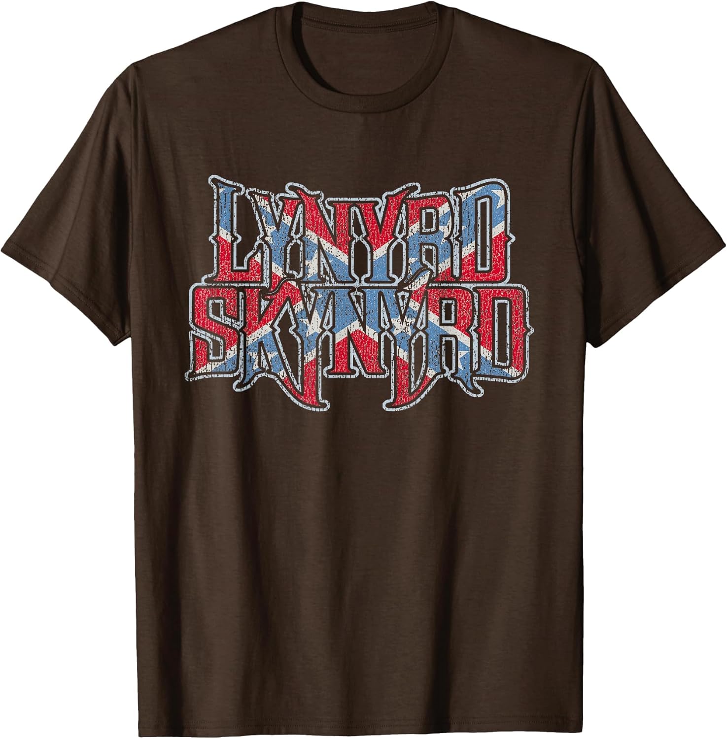 Lynyrd Skynyrd Vintage Logo Rock Biker US Flag Southern