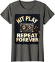 Hit Play Repeat Forever Music Lover Design