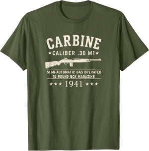 M1 Carbine WWII 1941 Distressed Vintage Graphic