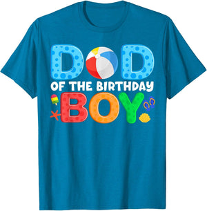 Dad Birthday Boy Kids Beach Ball Theme Party Pool Matching