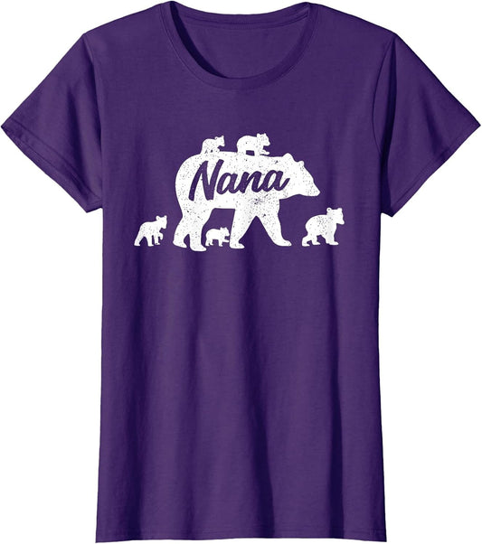Vintage Nana Grandma Bear with 5 Young Mother's Day