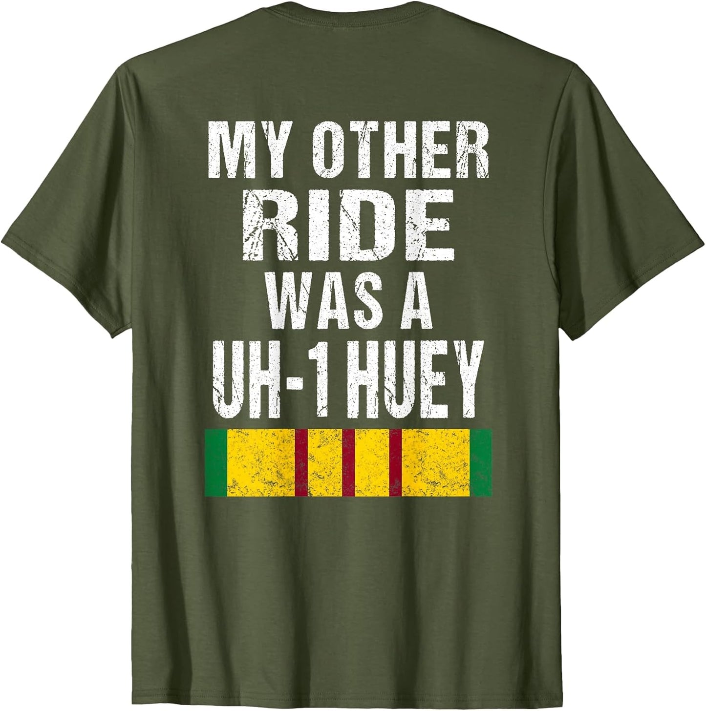 (Print on Back) Vietnam Veteran Biker UH-1 Huey Helicopter
