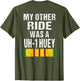 (Print on Back) Vietnam Veteran Biker UH-1 Huey Helicopter