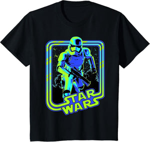 Kids Star Wars Classic Stormtrooper Retro Neon Glow Poster