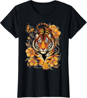 Black and Striped Tiger Funny Graphic