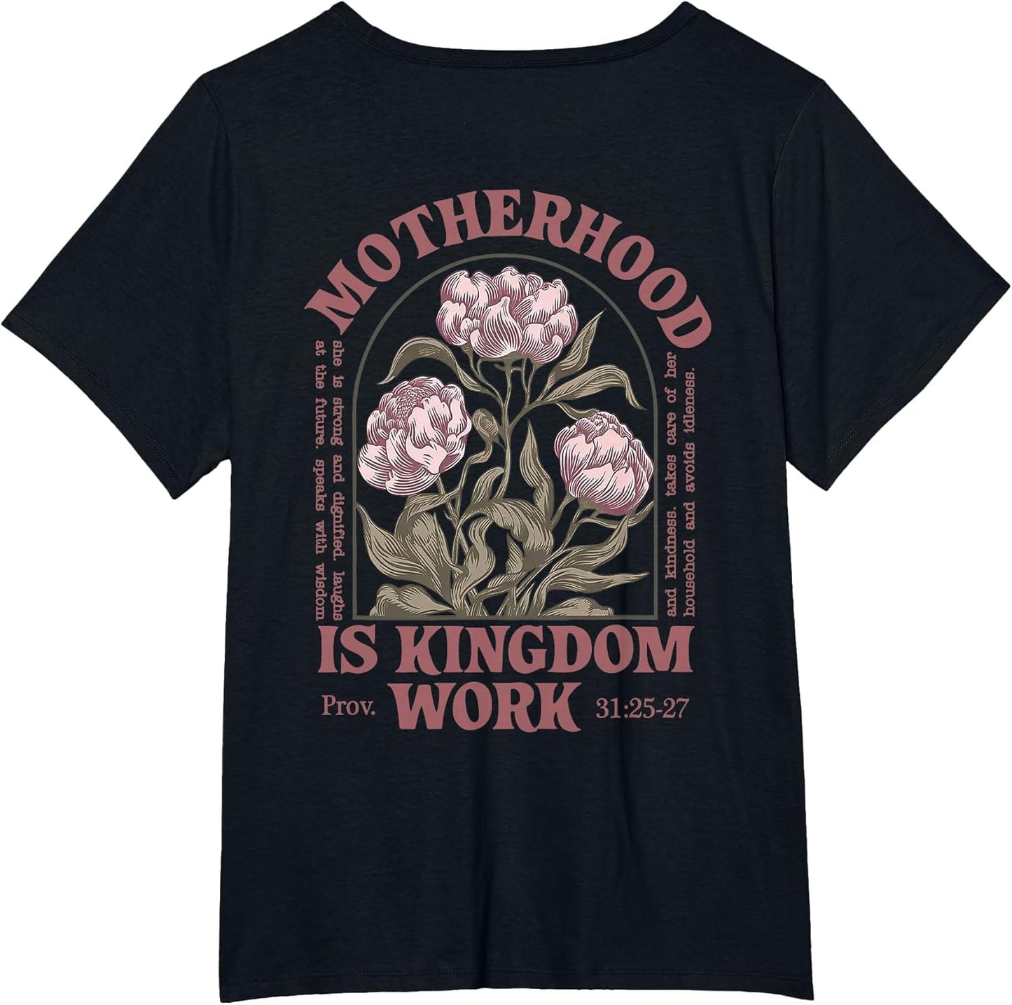 Motherhood is Kingdom Work Flower (on Back)