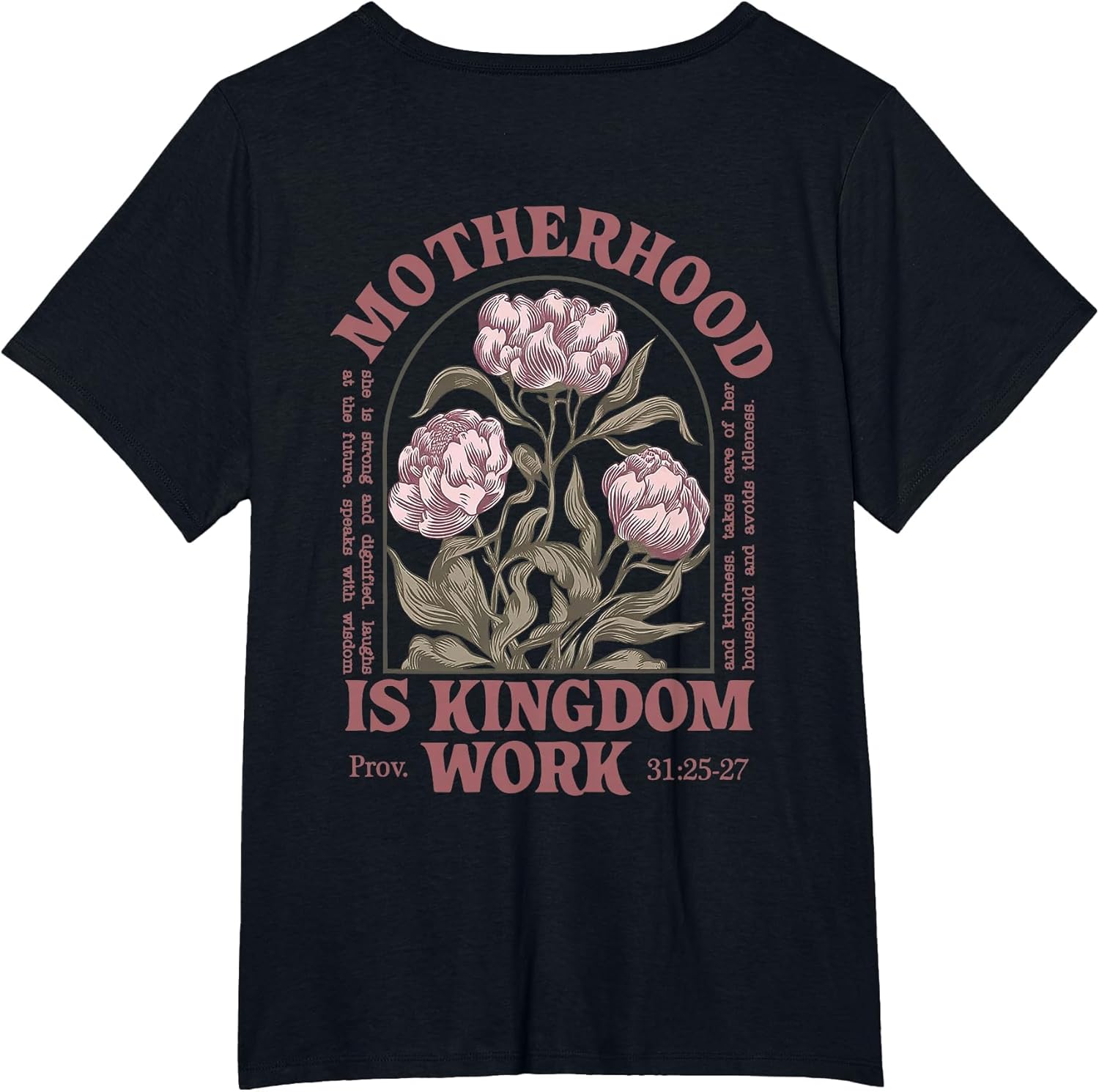 Motherhood is Kingdom Work Flower (on Back)