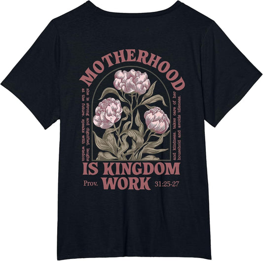 Motherhood is Kingdom Work Flower (on Back)