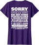 Funny Sorry I'm A Spoiled Wife of Grumpy Old Husband On Back